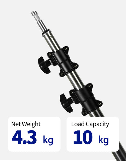 Dearkol MZ-3000S 2650mm Light Stand Silver, Steel Made High Quality