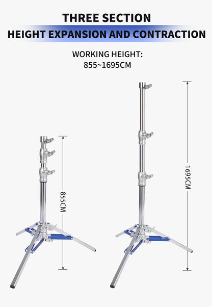 Dearkol MYC-1016 1600mm Slider Stand, 2 Sections, One Extension Leg, Load capacity: 40kg/88 lbs