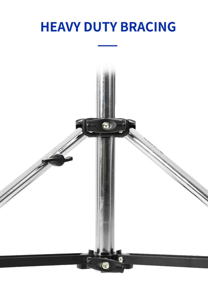 Dearkol DMF-3400F 3400mm Unique Collar Round Leg Combo Heavy Duty Light Stand, One Leveling Leg