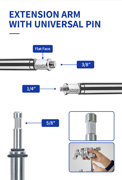 Dearkol DC-1-20 20" Unique Collar 1610mm Quick Release Turtle Base, detachable leg C Stand