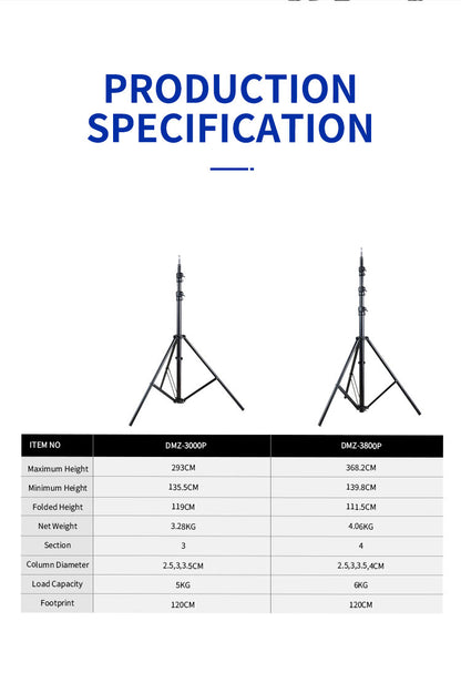 Dearkol DMZ-3800P 3650mm Spring Light Stand