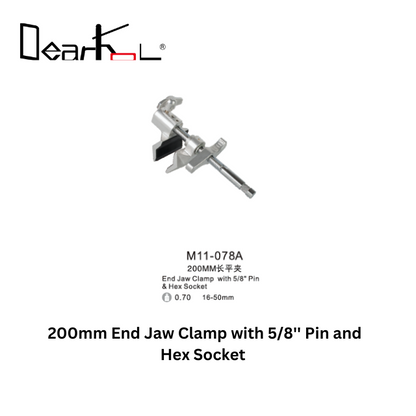 M11-078A  200mm End Jaw Clamp with 5/8'' Pin and Hex Socket