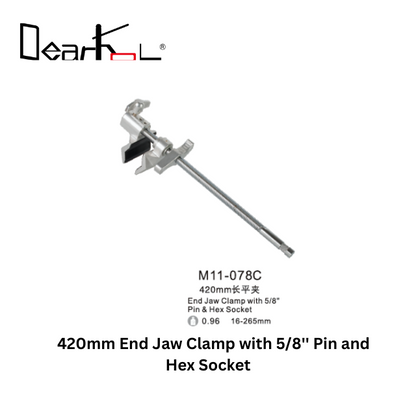 M11-078C 420mm End Jaw Clamp with 5/8'' Pin and Hex Socket